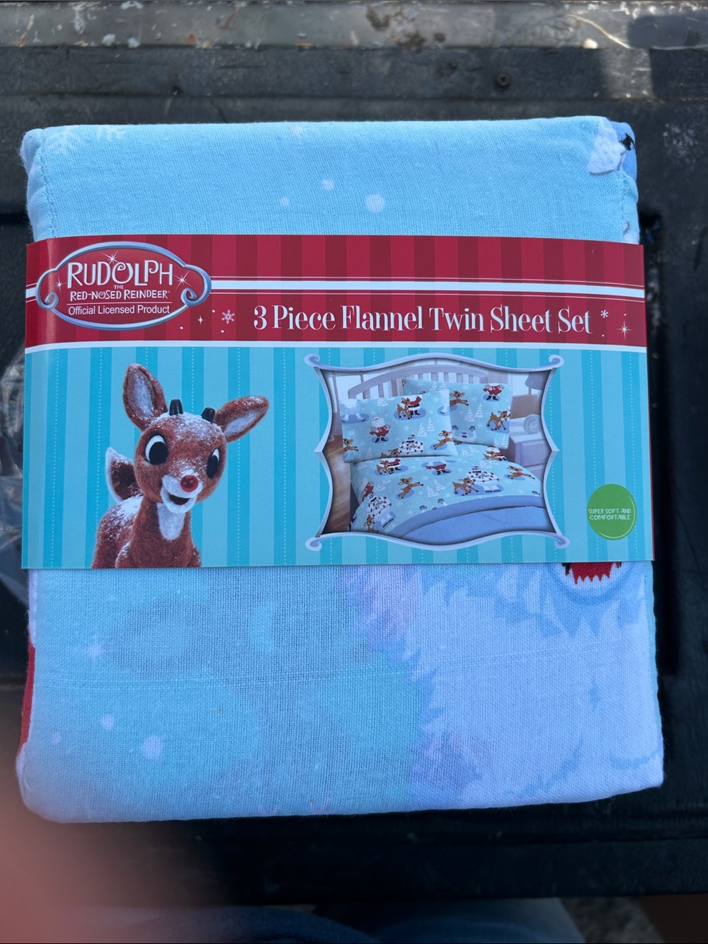 Rudolph Snow Day Flannel Sheet Set